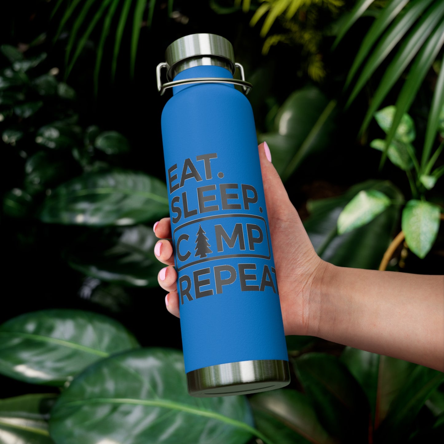 Eat/Sleep/Camp/Repeat - Copper Vacuum Insulated Bottle, 22oz