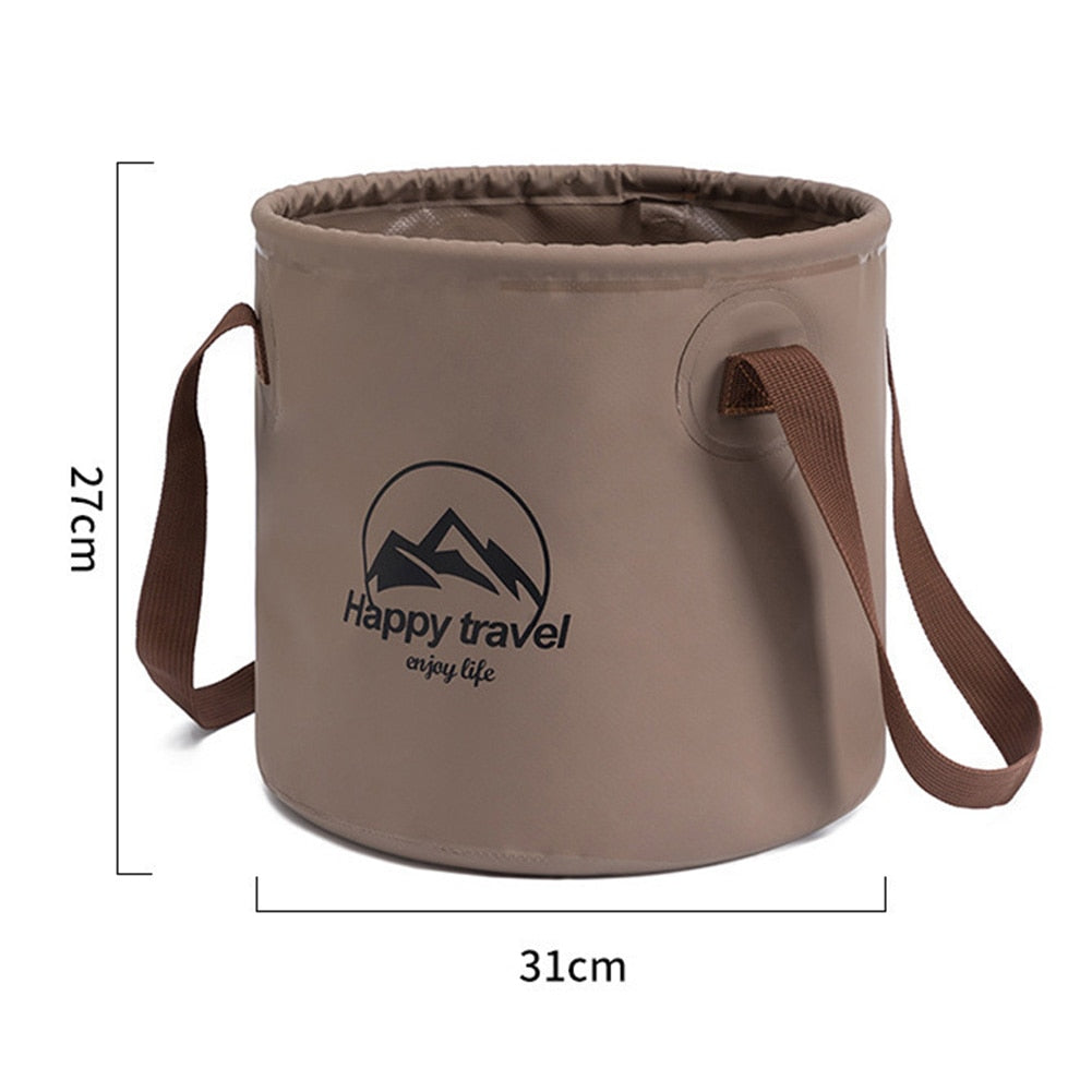 10L/20L Camping Folding Bucket Water Container Accessories Multipurpose Portable Storage Fishing Equipment Picnic Travel Gear