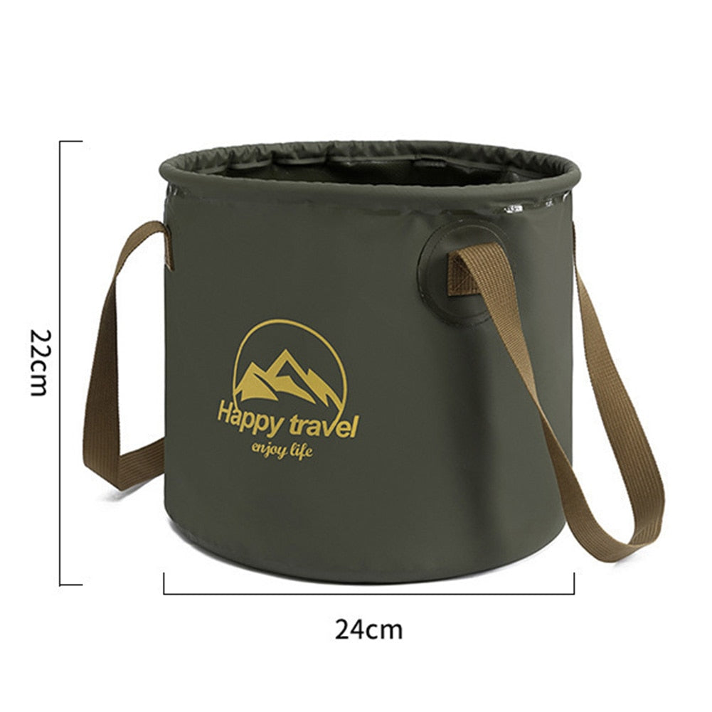 10L/20L Camping Folding Bucket Water Container Accessories Multipurpose Portable Storage Fishing Equipment Picnic Travel Gear