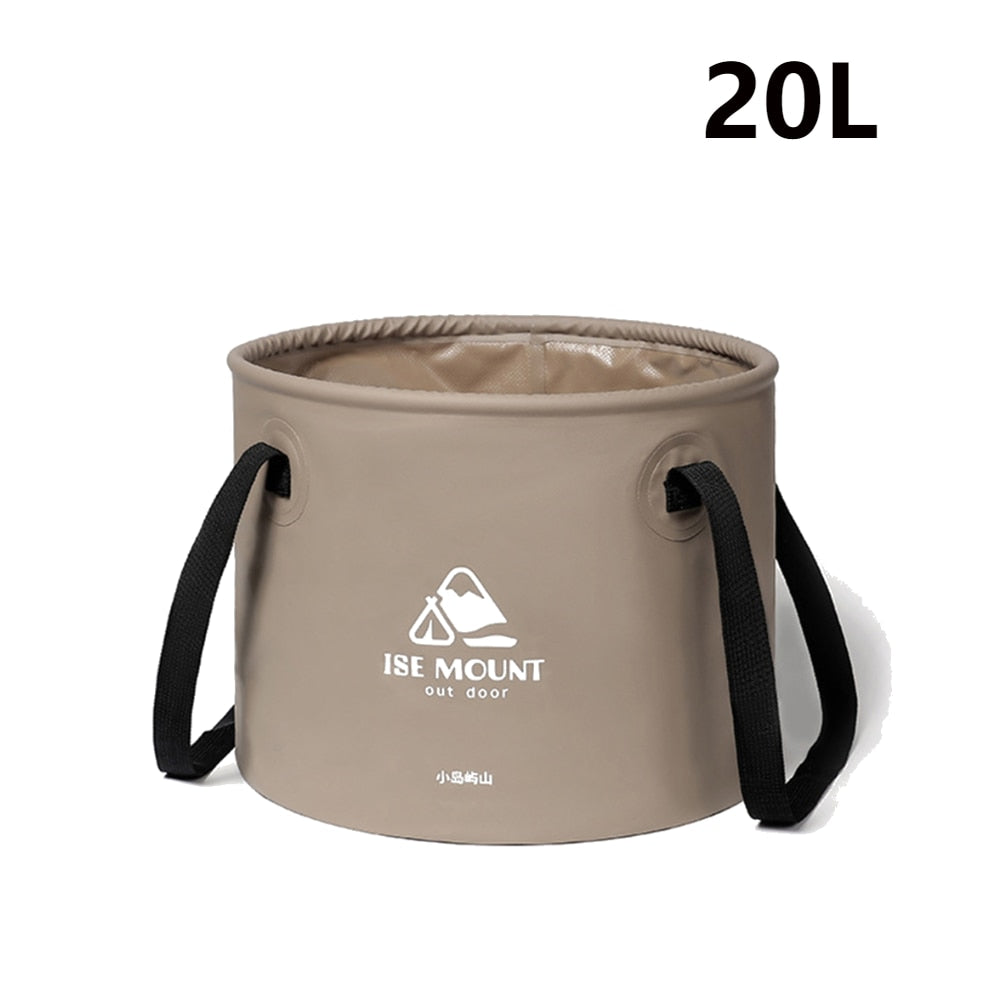 10L/20L Camping Folding Bucket Water Container Accessories Multipurpose Portable Storage Fishing Equipment Picnic Travel Gear