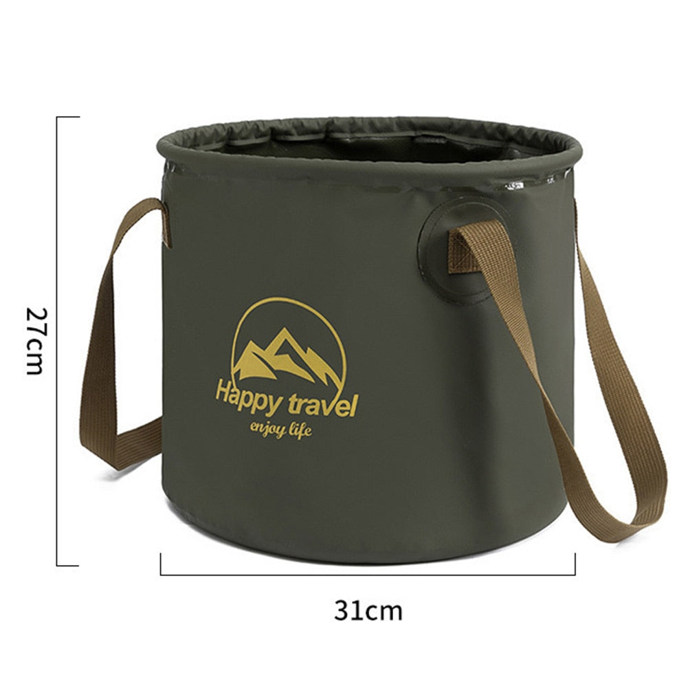 10L/20L Camping Folding Bucket Water Container Accessories Multipurpose Portable Storage Fishing Equipment Picnic Travel Gear