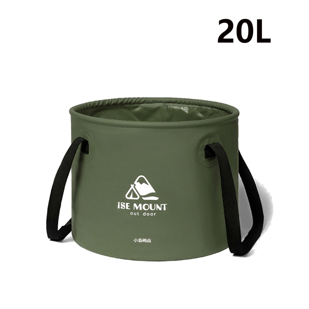 10L/20L Camping Folding Bucket Water Container Accessories Multipurpose Portable Storage Fishing Equipment Picnic Travel Gear