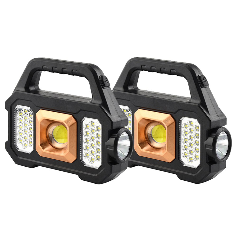 500lm Rechargeable Flashlight Waterproof 6 Gear Torch Light Portable Powerful Lantern Solar lamp USB Charging for Camping Hiking