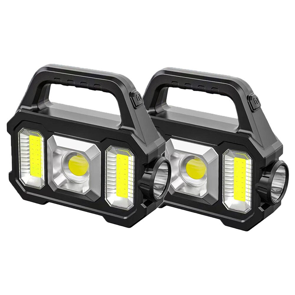 500lm Rechargeable Flashlight Waterproof 6 Gear Torch Light Portable Powerful Lantern Solar lamp USB Charging for Camping Hiking